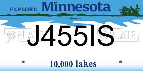 J455IS Minnesota License Plate