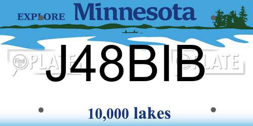 J48BIB Minnesota License Plate