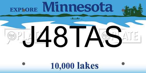 J48TAS Minnesota License Plate