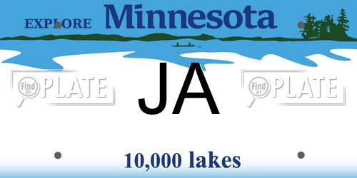 JA Minnesota License Plate