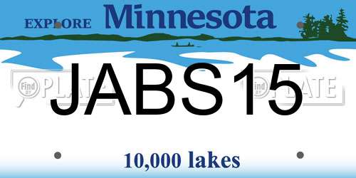 JABS15 Minnesota License Plate