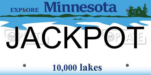 JACKPOT Minnesota License Plate