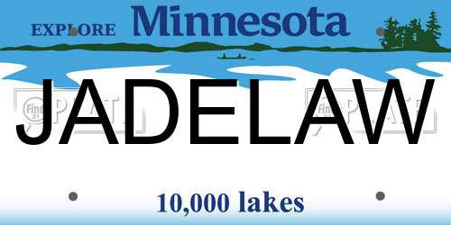 JADELAW Minnesota License Plate