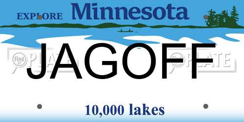 JAGOFF Minnesota License Plate