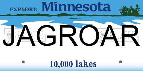 JAGROAR Minnesota License Plate