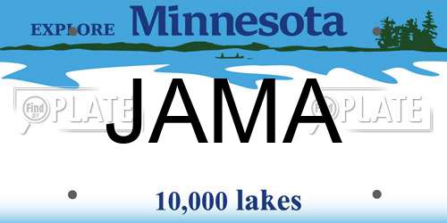 JAMA Minnesota License Plate