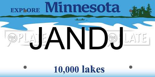 JANDJ Minnesota License Plate
