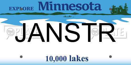 JANSTR Minnesota License Plate