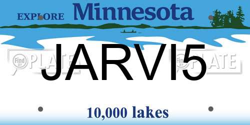 JARVI5 Minnesota License Plate