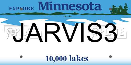 JARVIS3 Minnesota License Plate