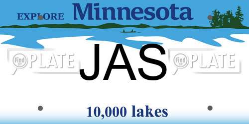 JAS Minnesota License Plate