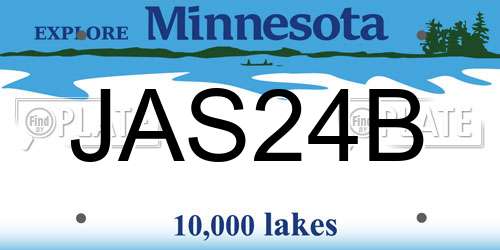 JAS24B Minnesota License Plate