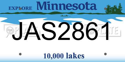 JAS2861 Minnesota License Plate