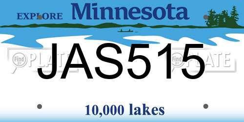 JAS515 Minnesota License Plate