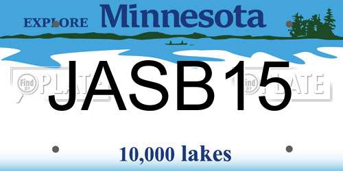 JASB15 Minnesota License Plate