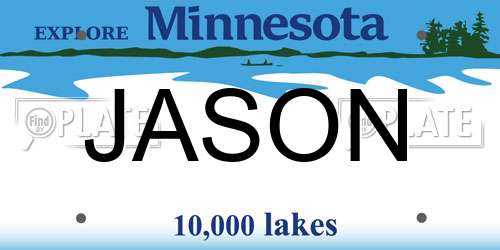 JASON Minnesota License Plate