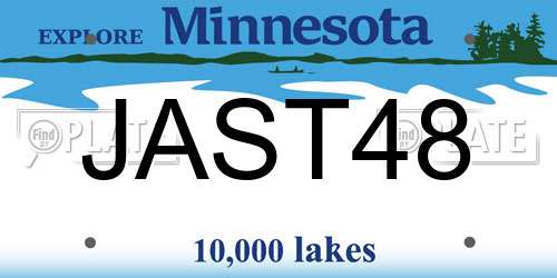 JAST48 Minnesota License Plate