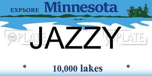JAZZY Minnesota License Plate