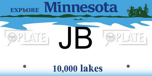 JB Minnesota License Plate