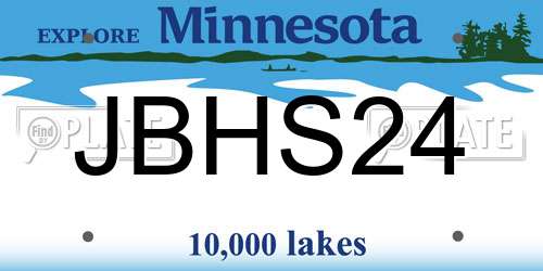 JBHS24 Minnesota License Plate