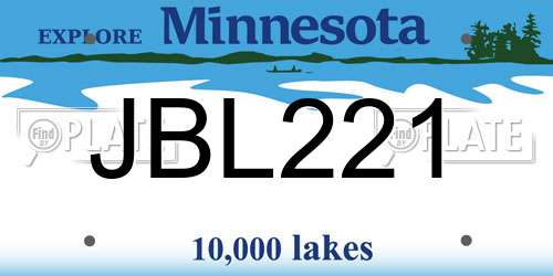 JBL221 Minnesota License Plate