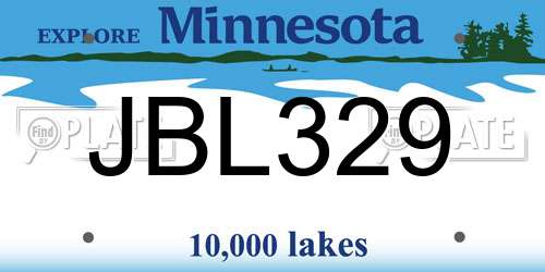 JBL329 Minnesota License Plate