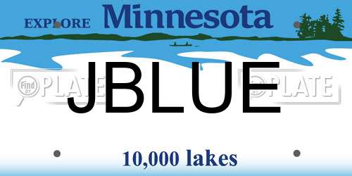 JBLUE Minnesota License Plate