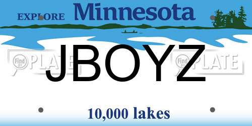 JBOYZ Minnesota License Plate