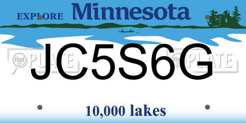 JC5S6G Minnesota License Plate