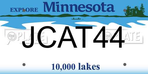 JCAT44 Minnesota License Plate
