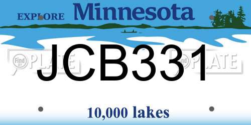 JCB331 Minnesota License Plate