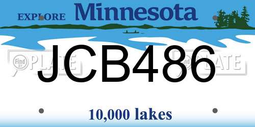 JCB486 Minnesota License Plate