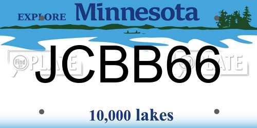 JCBB66 Minnesota License Plate