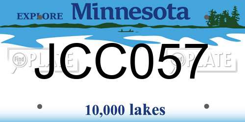 JCC057 Minnesota License Plate