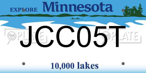 JCC05T Minnesota License Plate