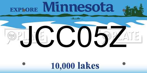 JCC05Z Minnesota License Plate
