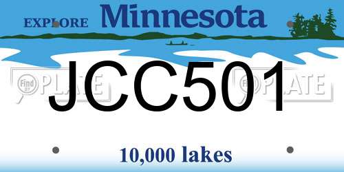 JCC501 Minnesota License Plate