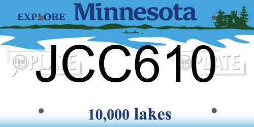 JCC610 Minnesota License Plate
