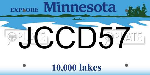 JCCD57 Minnesota License Plate