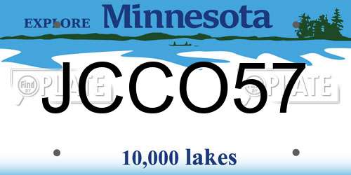 JCCO57 Minnesota License Plate