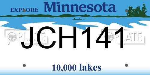 JCH141 Minnesota License Plate