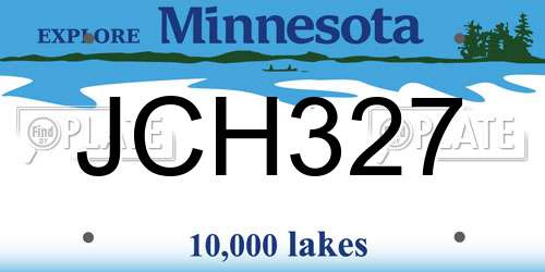 JCH327 Minnesota License Plate