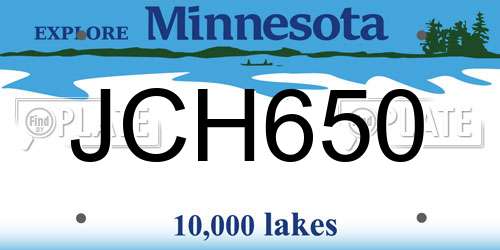 JCH650 Minnesota License Plate