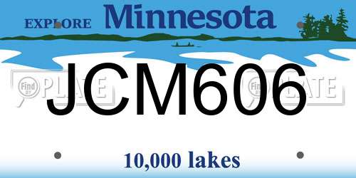 JCM606 Minnesota License Plate