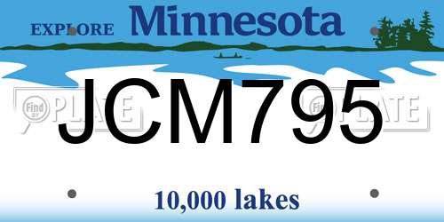 JCM795 Minnesota License Plate