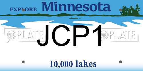 JCP1 Minnesota License Plate