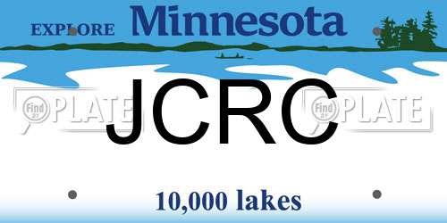 JCRC Minnesota License Plate