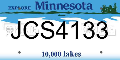 JCS4133 Minnesota License Plate