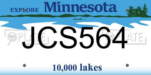 JCS564 Minnesota License Plate