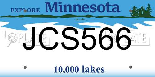 JCS566 Minnesota License Plate